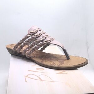 Blowfish Malibu Womens Rose Gold Strappy Thong Flip Flop Sandal